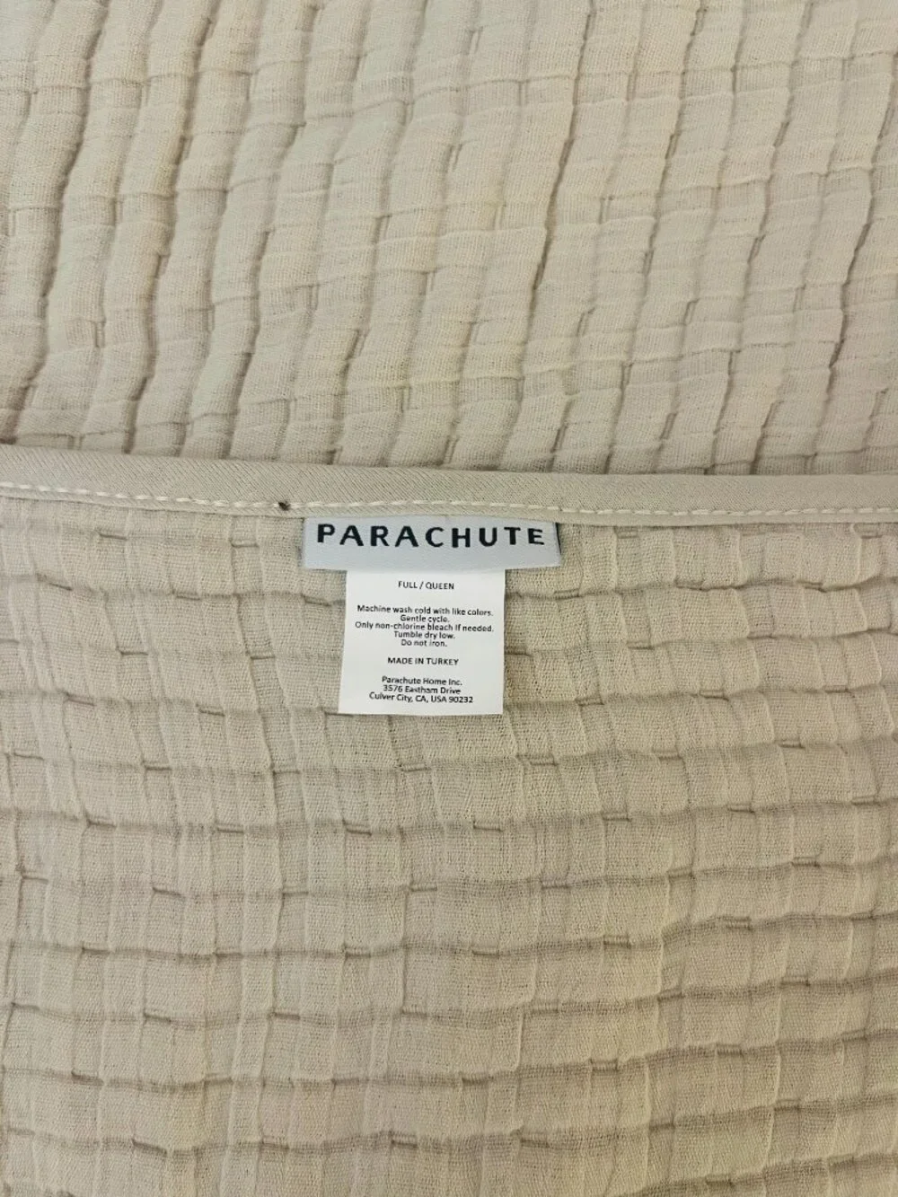 Parachute Air Cotton Coverlet - Size/Queen - Color/Bone